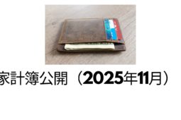 家計簿公開（2025年11月）